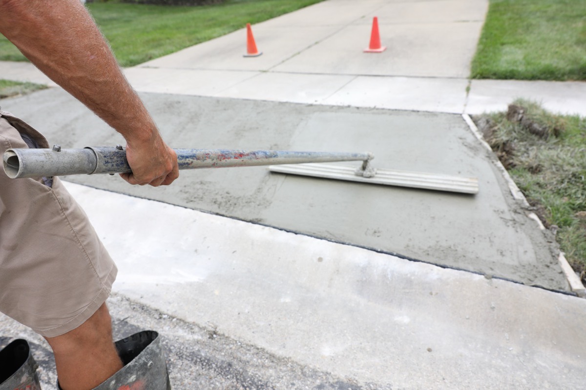 Concrete repair Philadelphia sidewalk crew at work